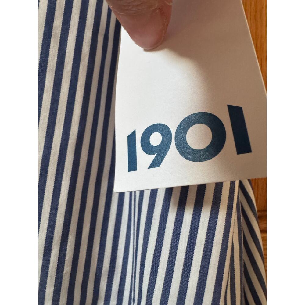 1901 Women's Blue & White Striped Midi Skirt - New w/Tags - Picture 6 of 8
